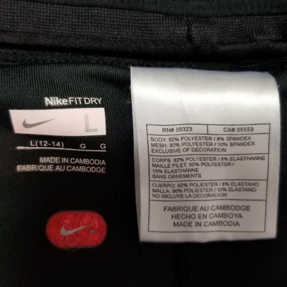 Nike Fit Dry Black Athletic Mini Skort w/ Reflective Strips - Picture 3 of 3